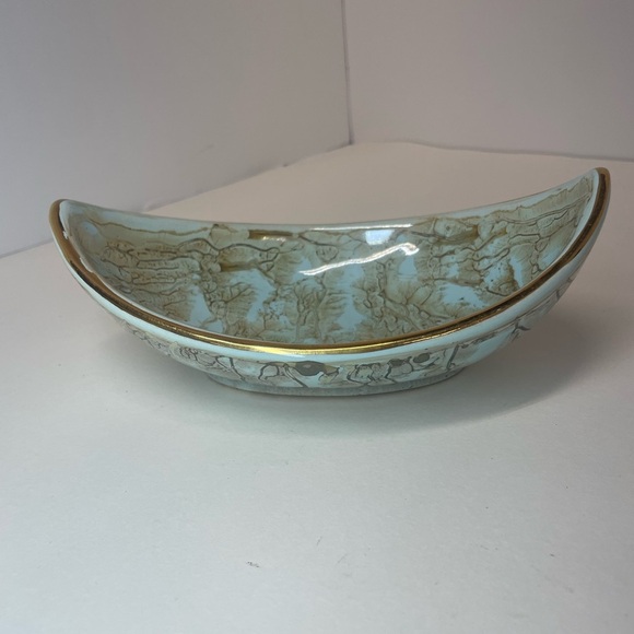 Vintage Mid Century Hand Painted Delft Holland Ceramic Trinket Dish - Picture 1 of 8